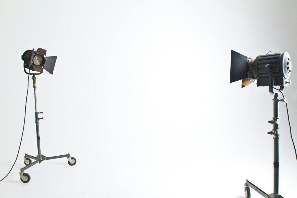 pexels-photo-53265-53265 Studio floodlights set up in a professional photography environment with clean background.